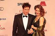 Tobias Moretti mit Frau Juliane @ Deutscher Filmball 2014 (©Foto: Martin Schmitz)
